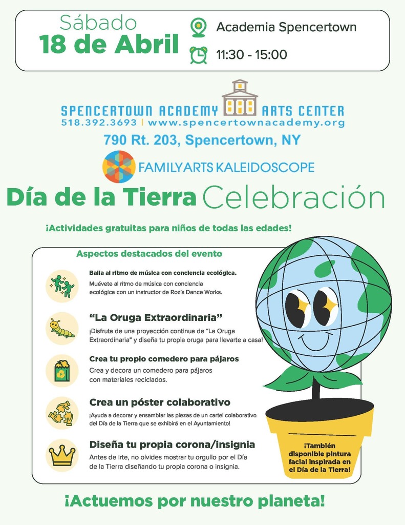 Spencertown Earth Day Flyer Spanish