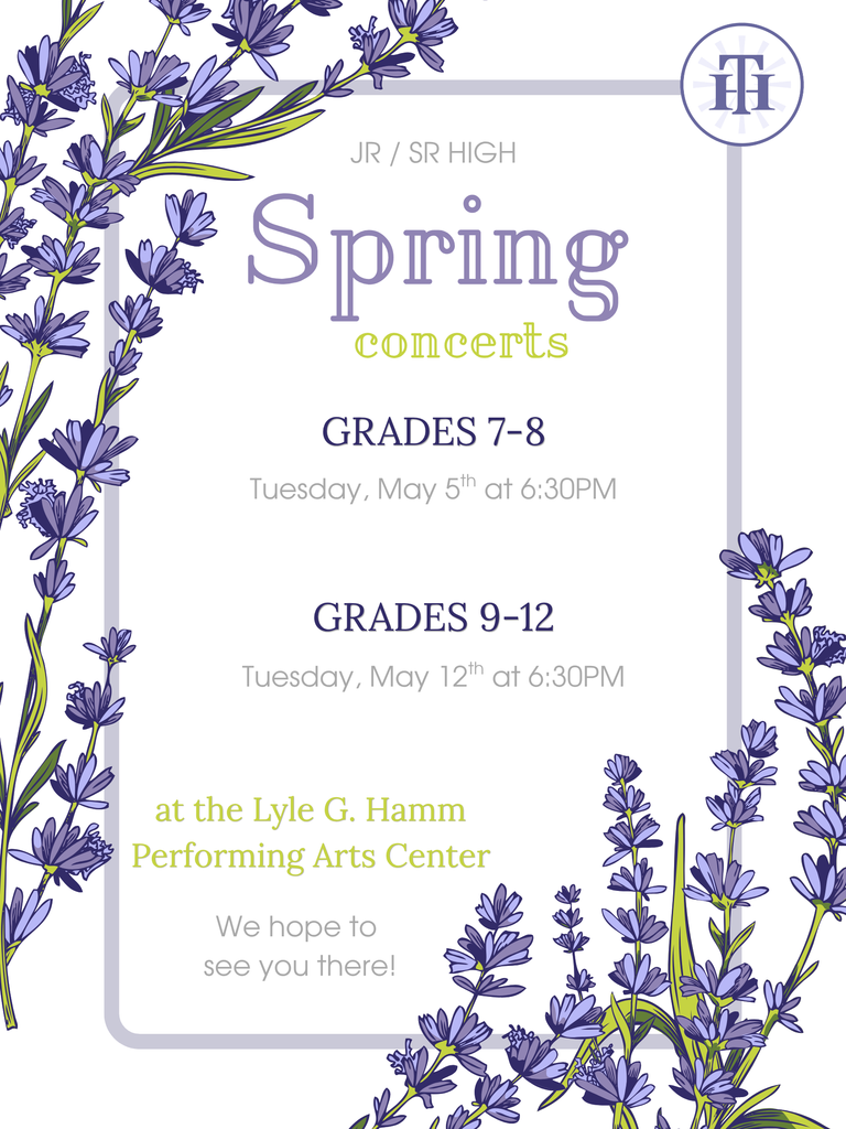 2026 Jr/Sr High Spring Concerts