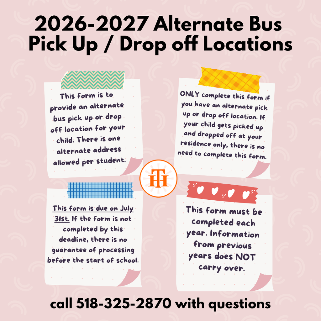 Alternate Bus Pick Up / Drop Off 2026-2027