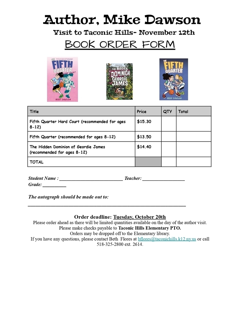 Mike Dawson Order Form