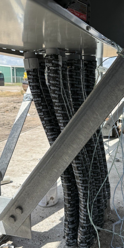 Electrical wiring for softball field pressbox