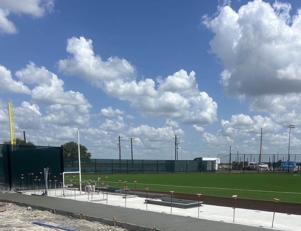 Plumbing for home softball dugout