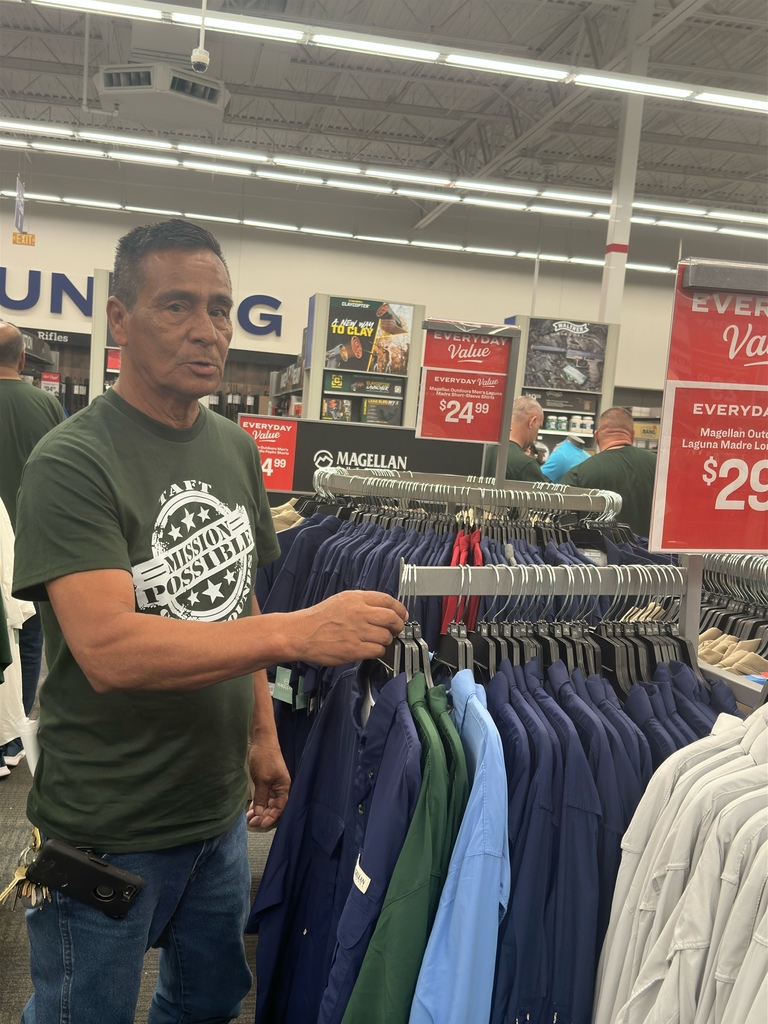 Roger Longoria shopping at Academy