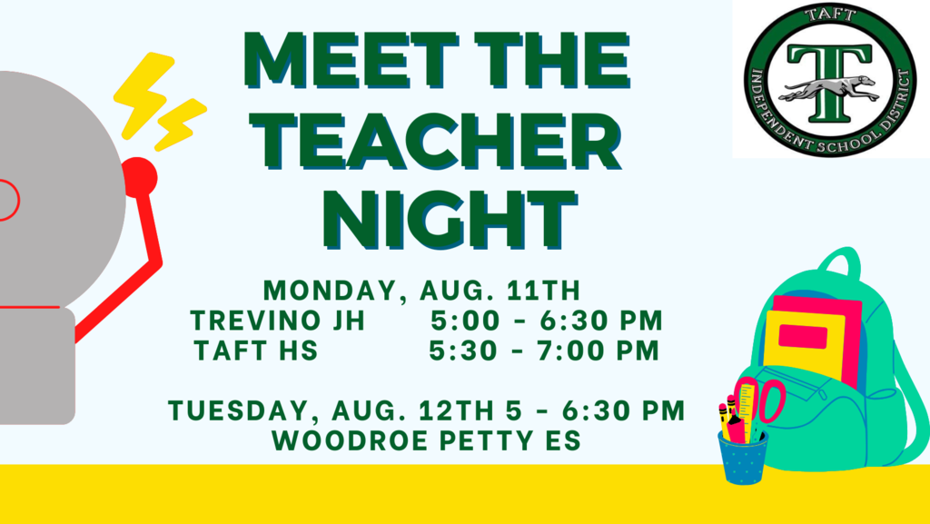 Meet the Teacher Aug. 11-Secondary; Aug 12-Elementary