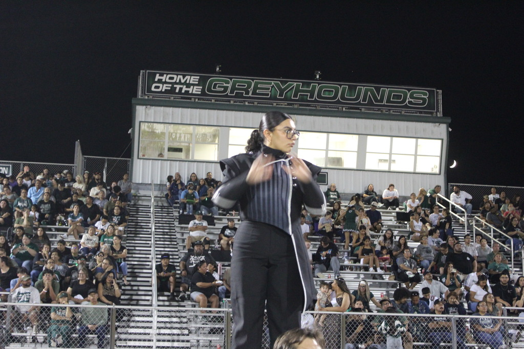Drum Major keeps beat
