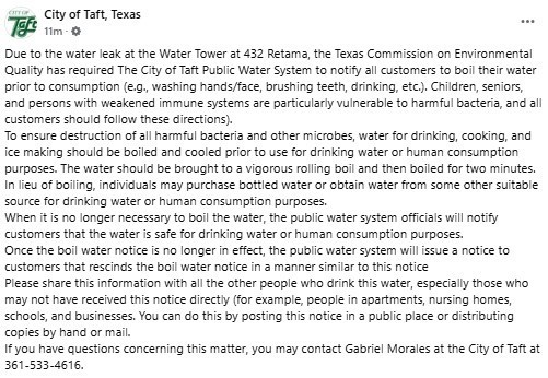 Boil Water Notice 10-9-25