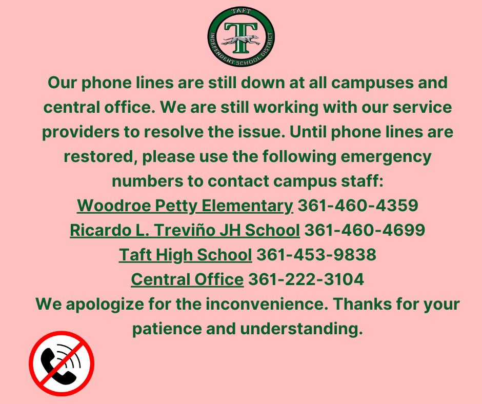 Phone Lines Down at All Campuses