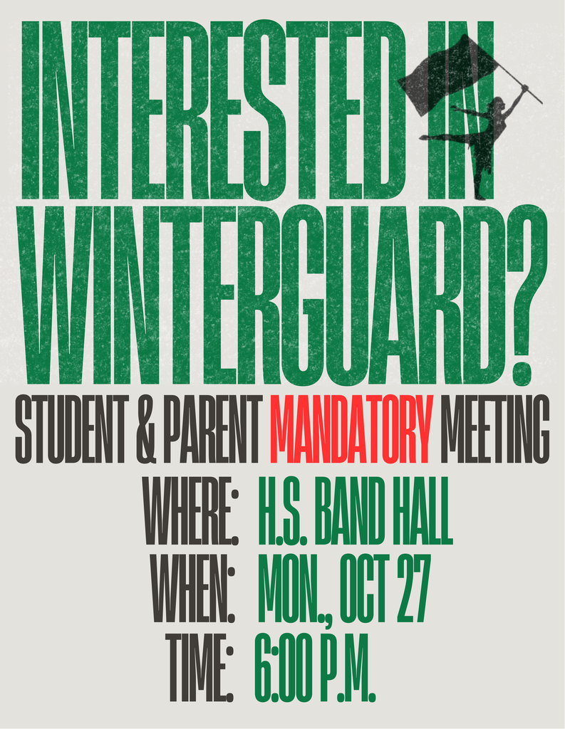 Winterguard Interest Meeting Monday 10-27-25 at 6 PM