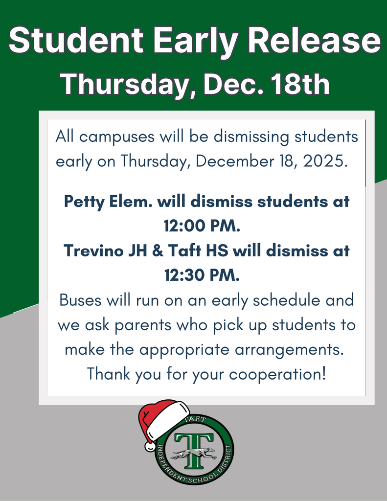 Student Early Release for TISD on Thursday, Dec. 18th