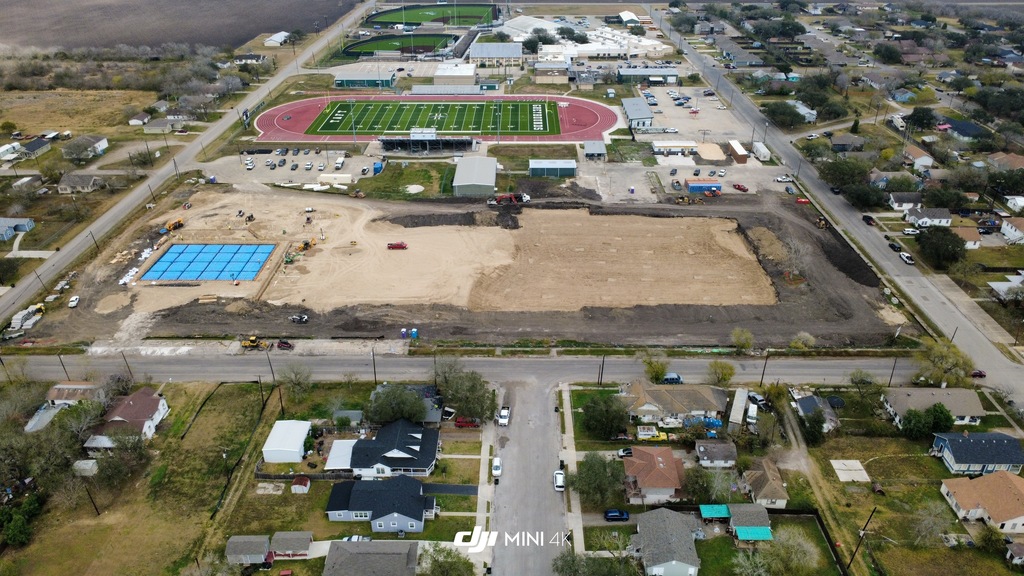 Drone shot of site plan