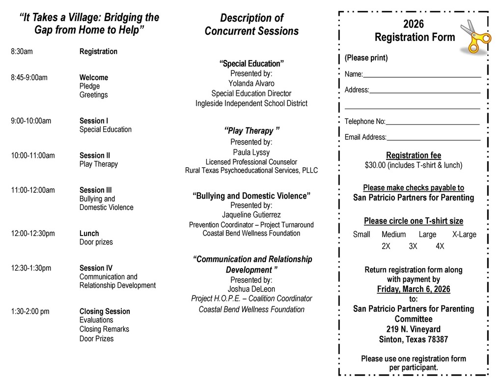San Pat Parenting Conference Agenda
