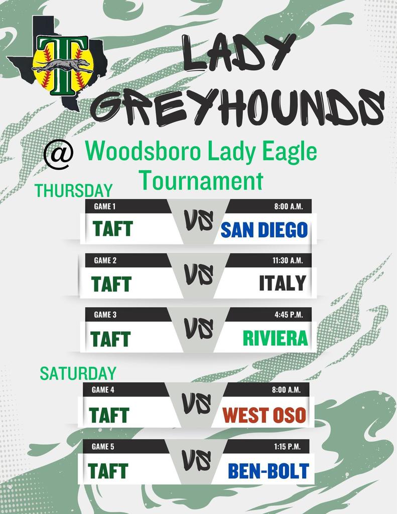 Softball Tournament 2-19 and 2-21