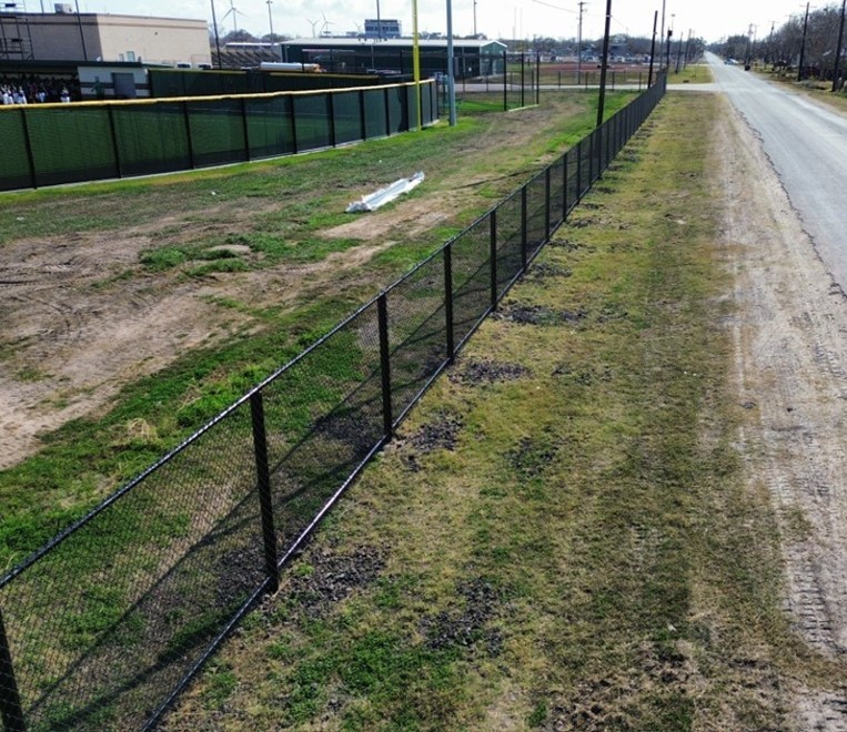 Perimeter fencing on Victoria