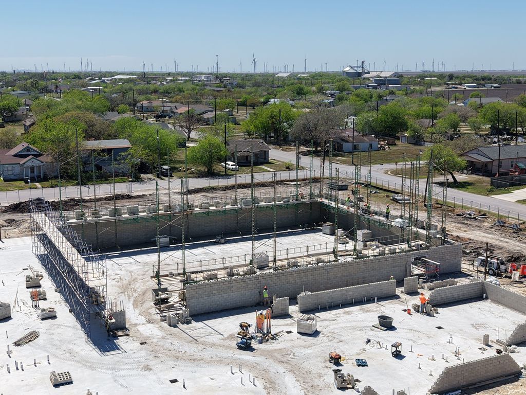 Gym Walls being built