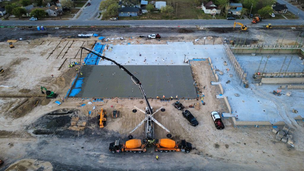 Area 5 concrete pour