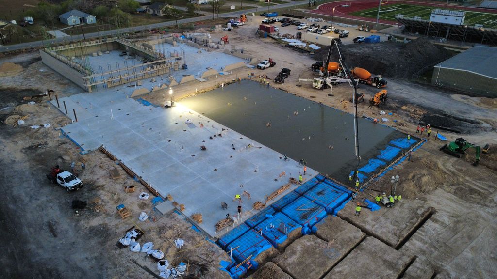 Area 5 concrete pour