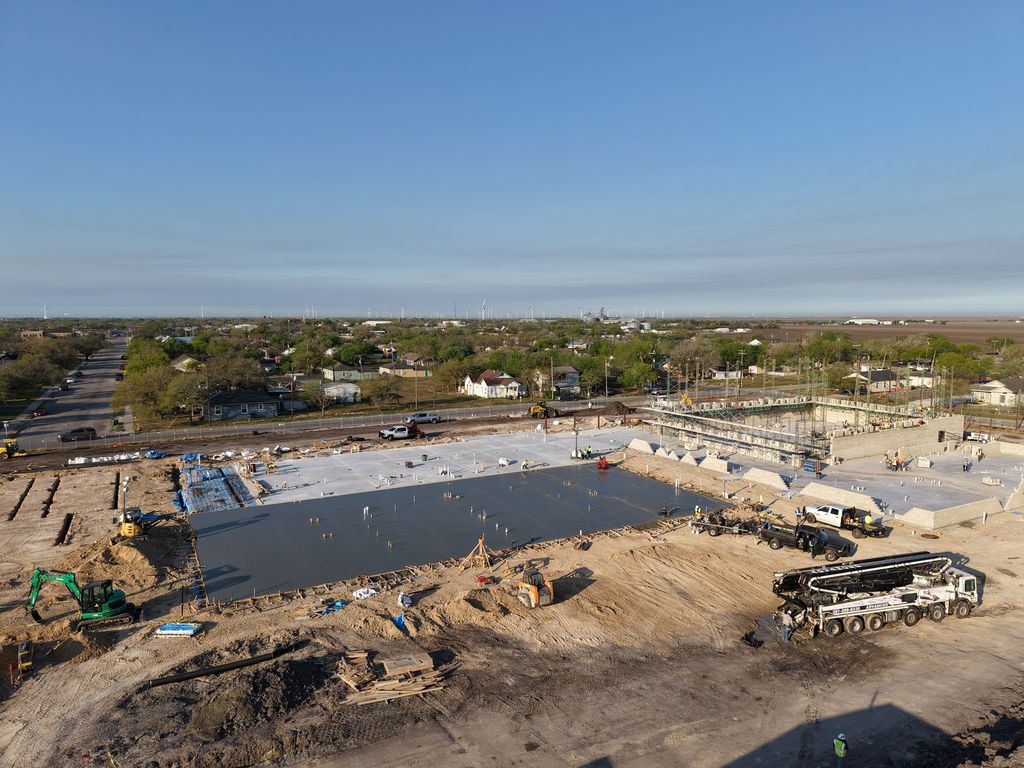 Area 5 concrete pour