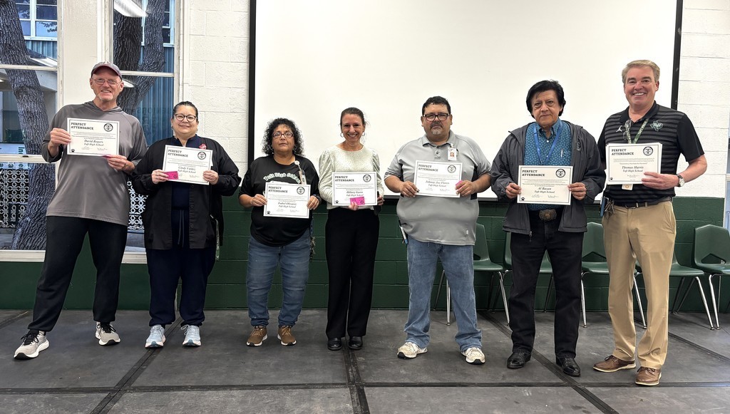 THS 5th Six Weeks Perfect Attendance
