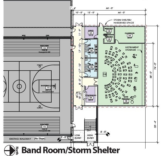 Possible TMS Band Room/Storm Shelter Plan