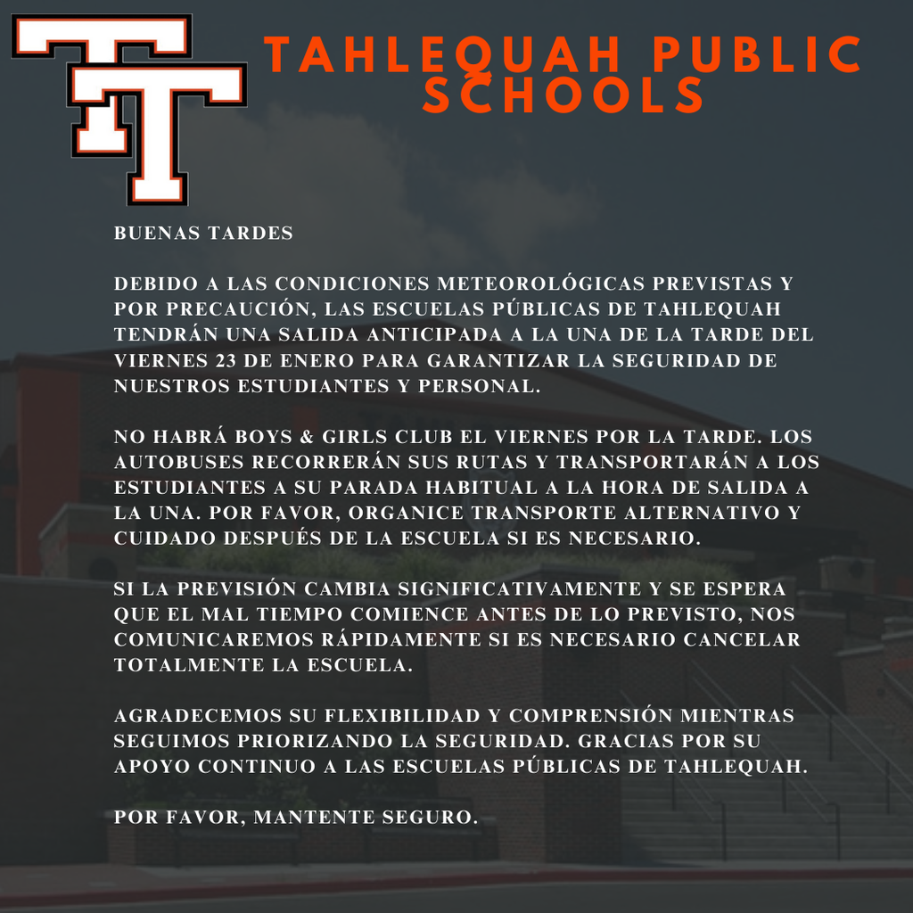 School Closed Spanish