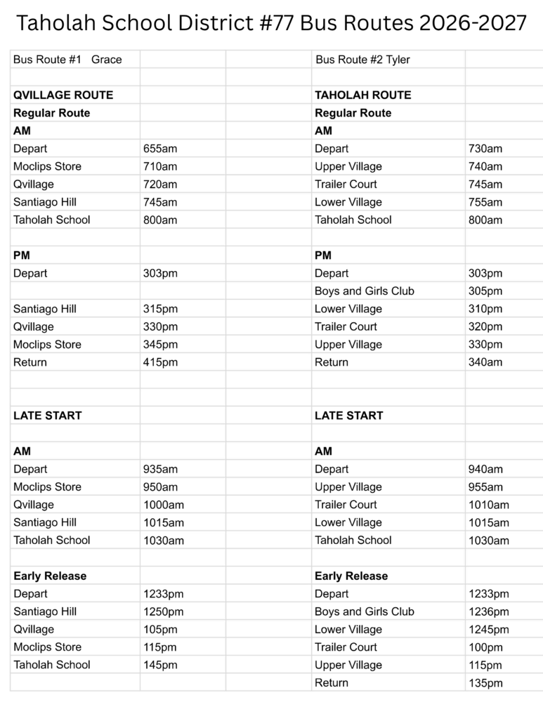 THS Bus Route