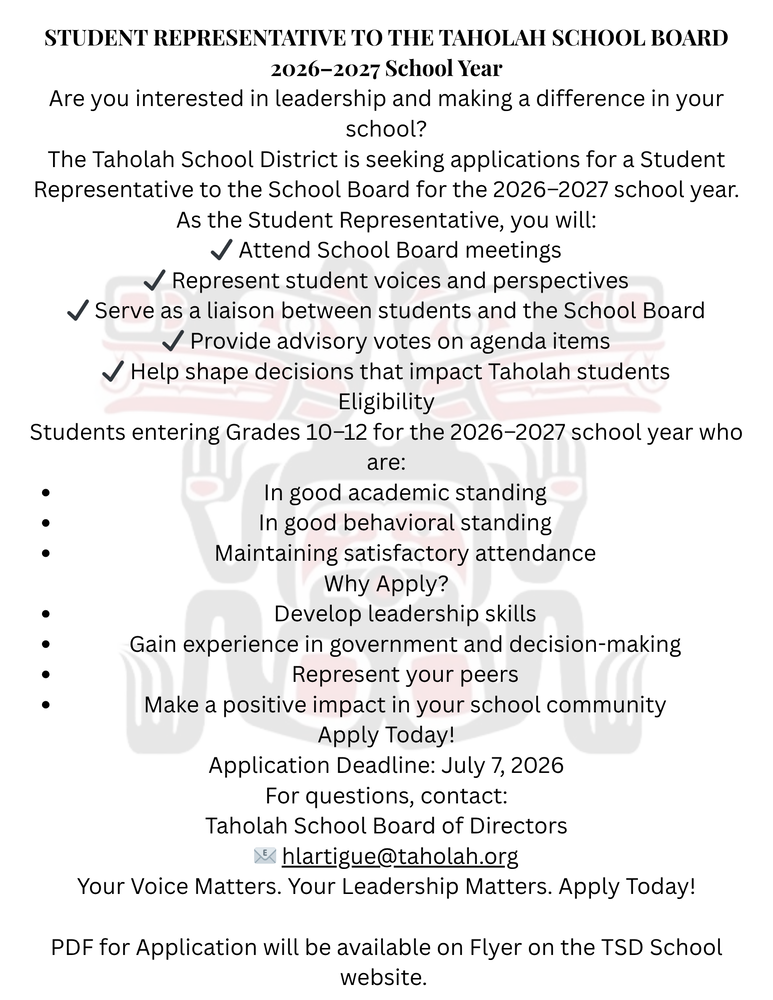 TSD Student Rep