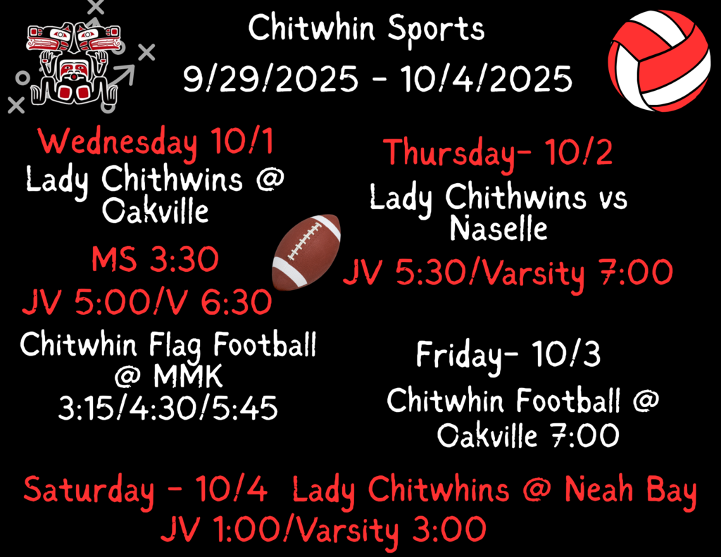 Weekly Sports Reminder 9-29 through 10-4-25