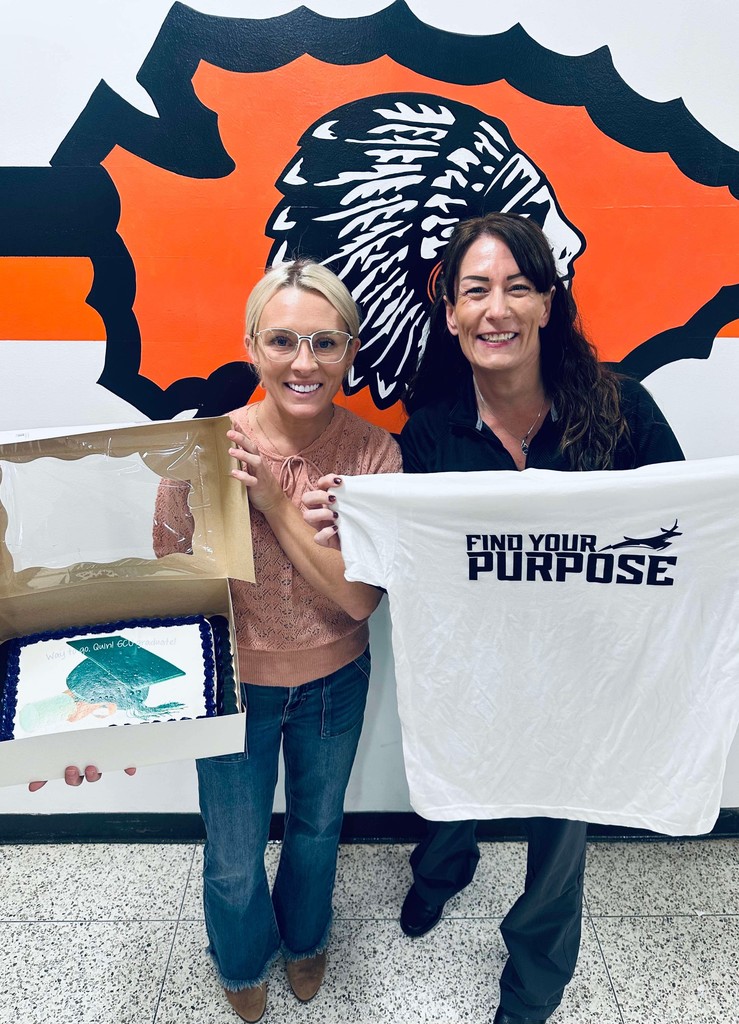 Q Curley and GCU Rep with Cake and T-shirt