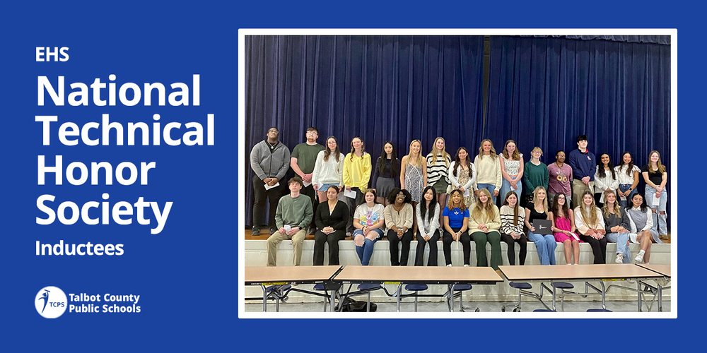 group shot of students inducted into the National Technical Honor Society