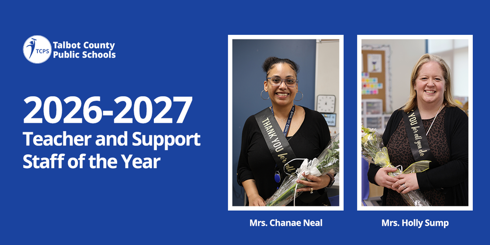 Headshots of Holly Sump, Teacher of the Year, and Chanae Neal, Support Staff of the Year