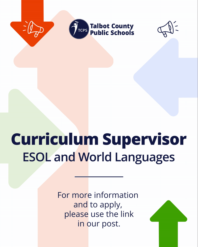 Animation advertising our new open position - Curriculum Supervisor for ESOL and World Languages