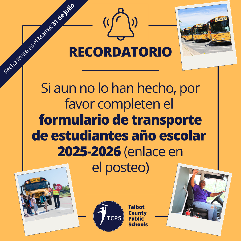 REMINDER- If you have not done so,  please fill out the 2025-2026 Student Transportation  opt-in/opt-out form linked in this post
