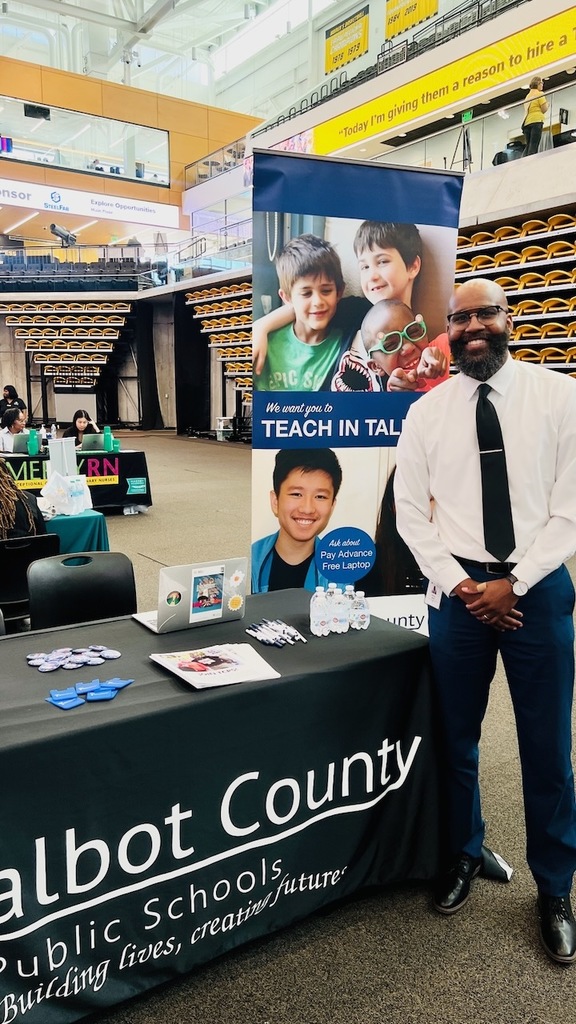 Mr. Devon Beck attending Towson University Recruitment Fair.