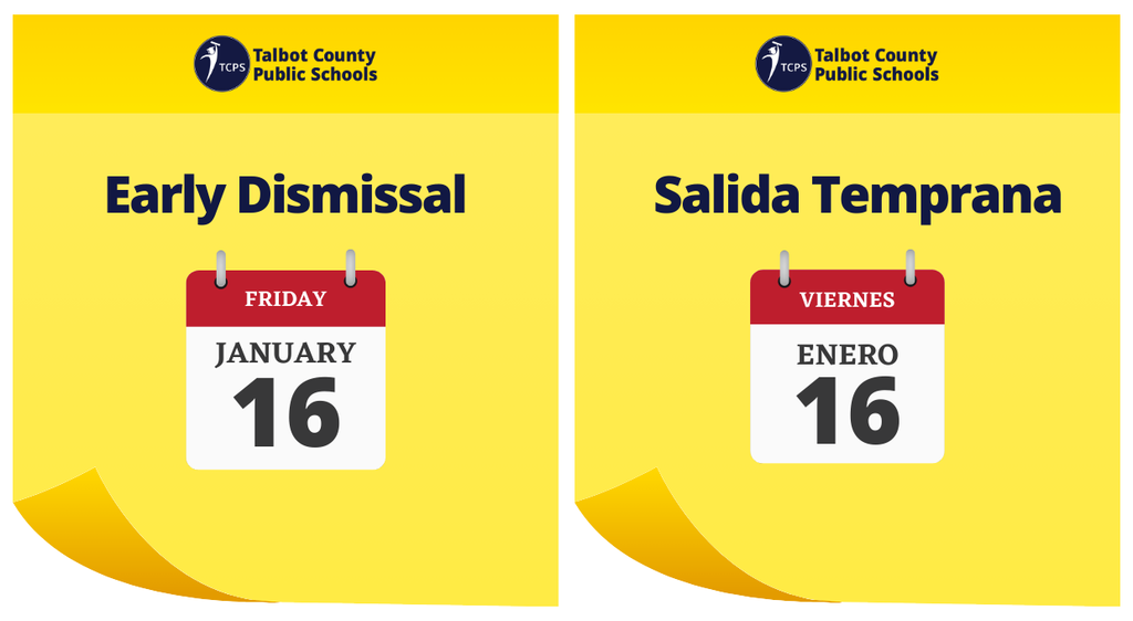 Early dismissal, Friday, January 16