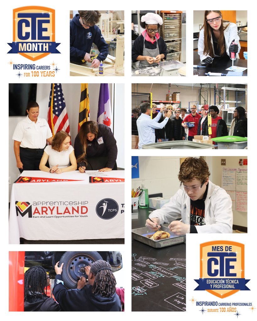 a collage of images from TCPS CTE classes