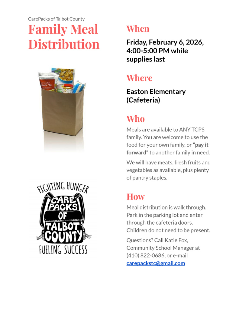 Meal distribution flyer 