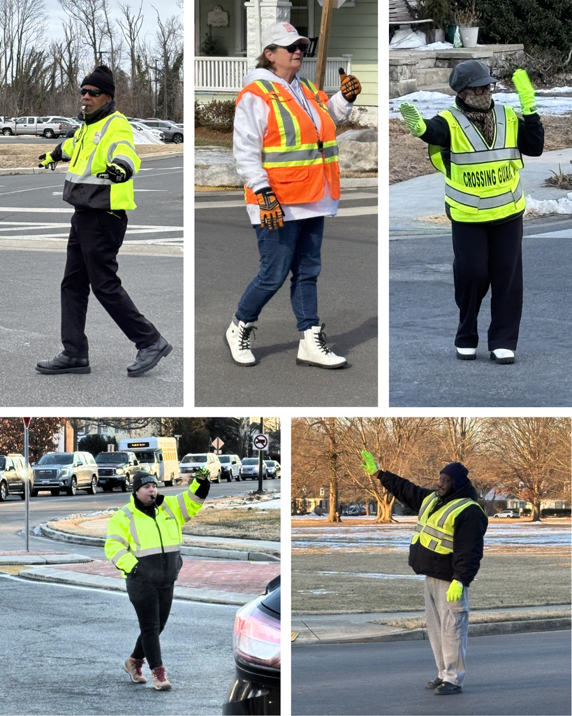 a collage of our crossing guards in action