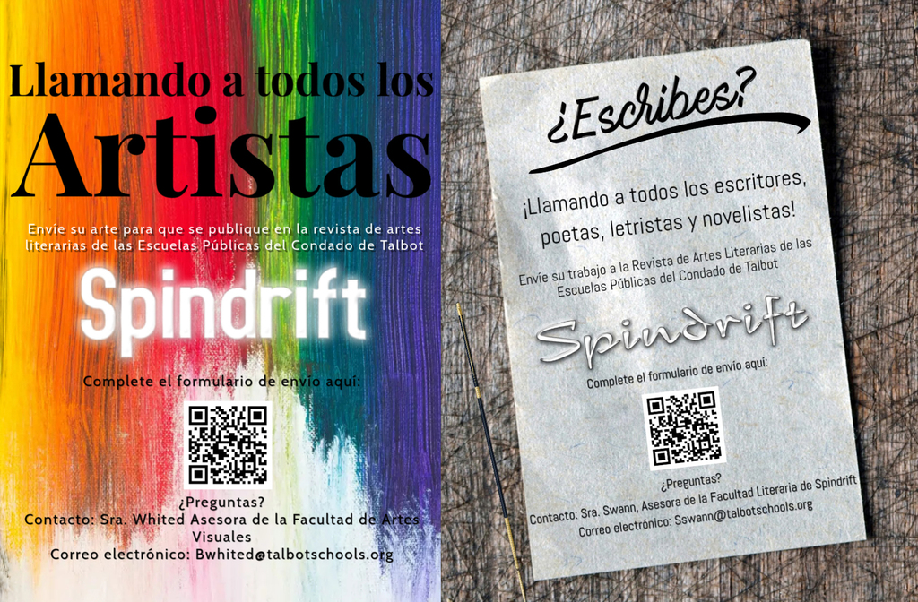 Flyer to advertise submissions for Spindrift