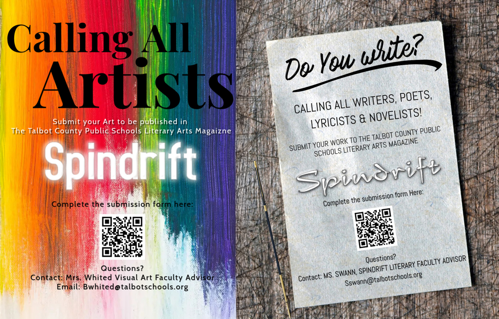 Flyer to advertise submissions for Spindrift