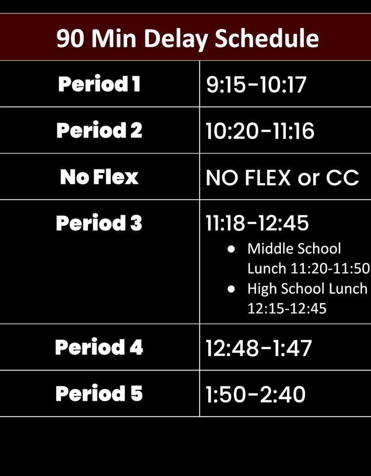 90 Minute Bell Schedule