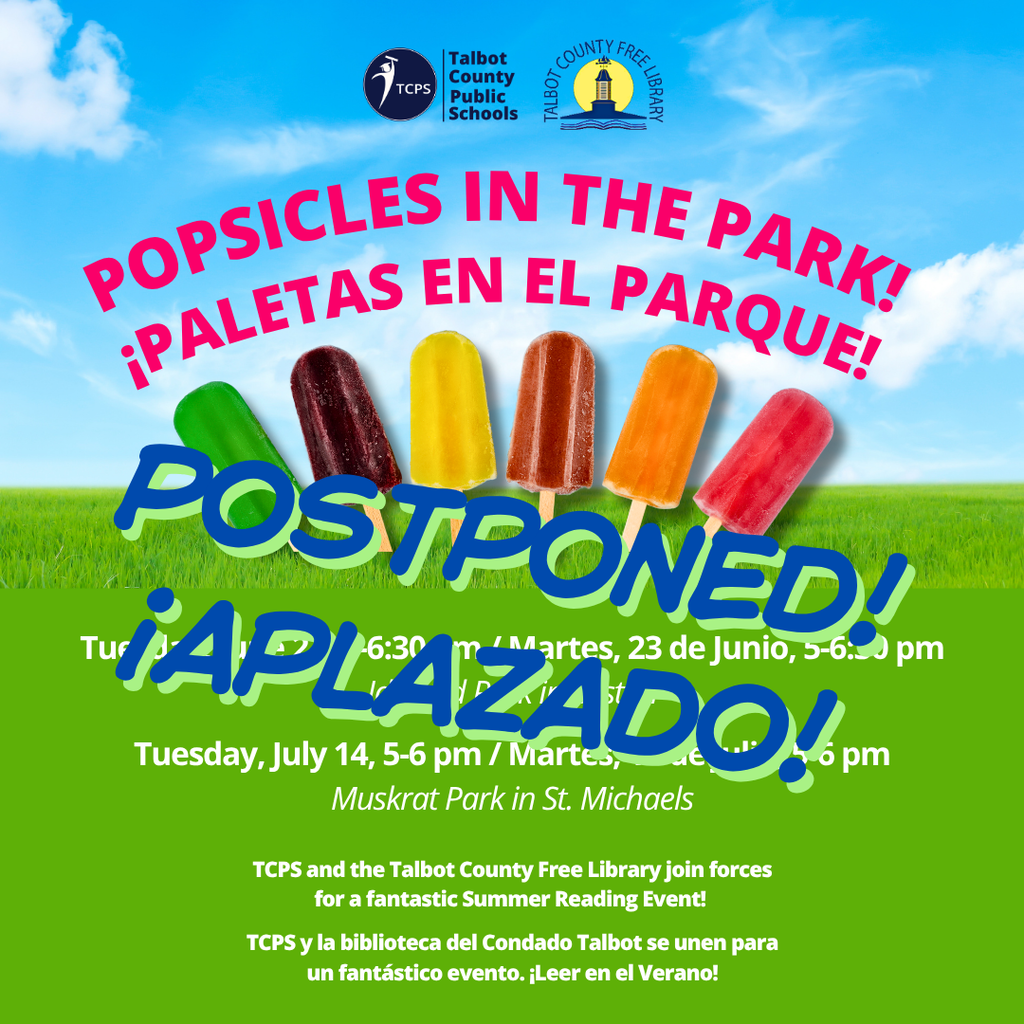Popsicles in the Park Postponed!