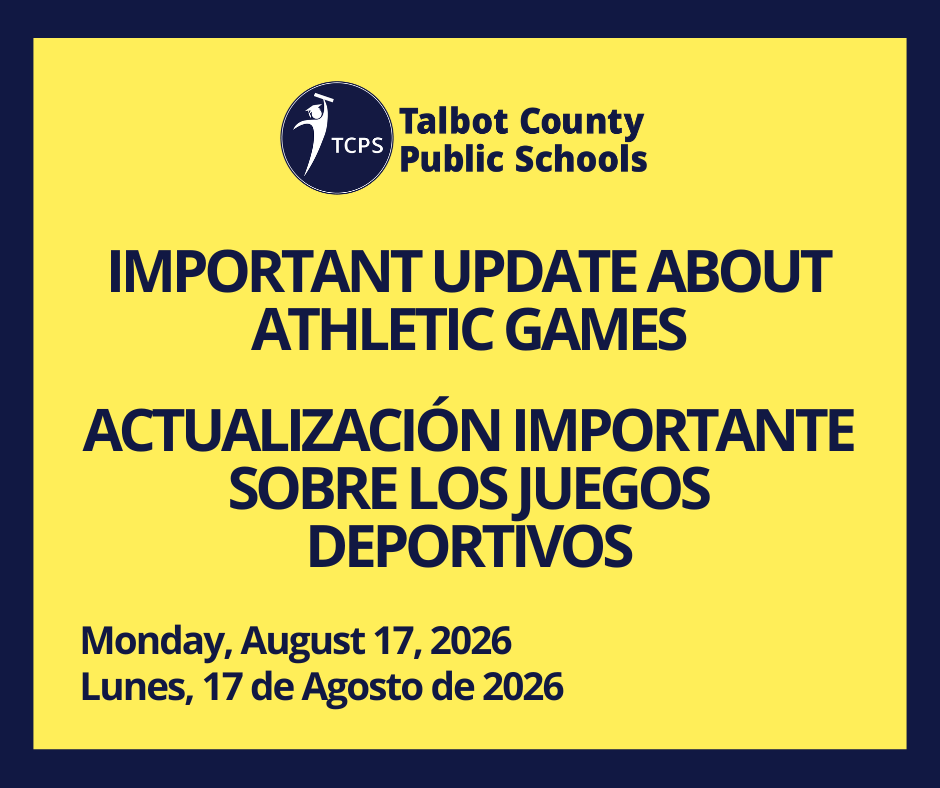Important update about athletic games!