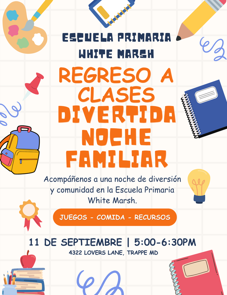 Spanish Flyer - WMES Family Fun Night September 11th 5pm-6:30pm