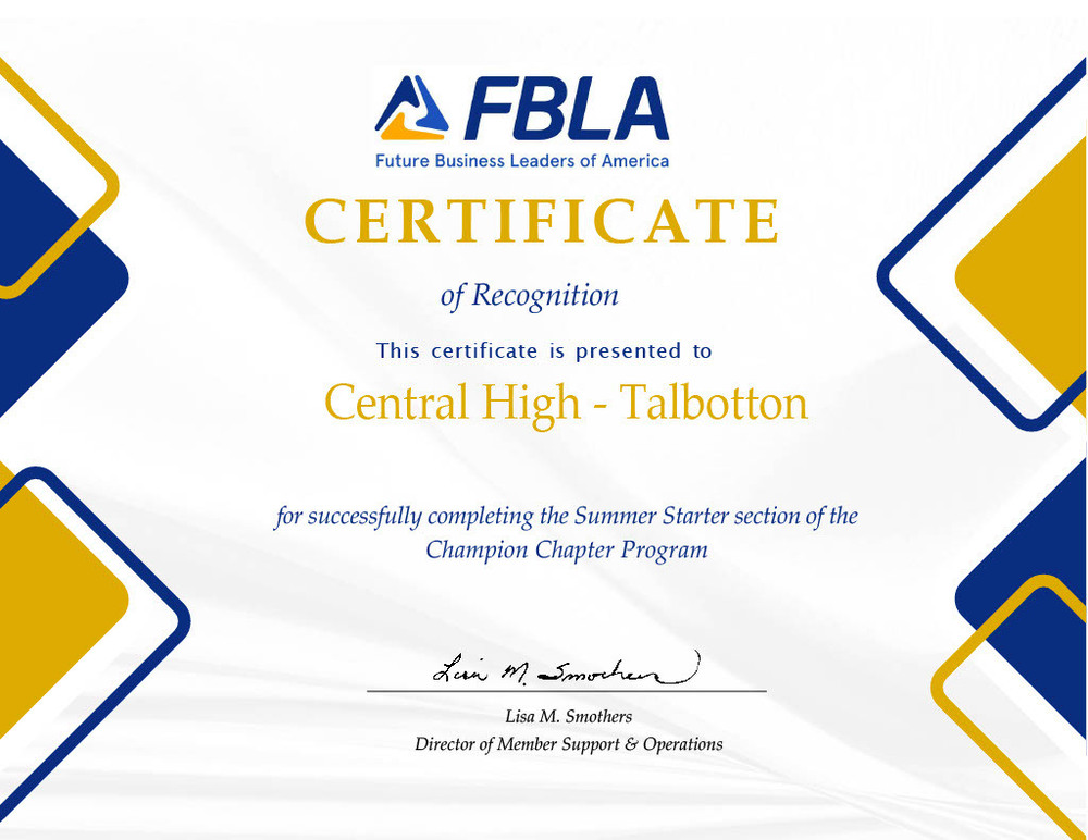 certificate