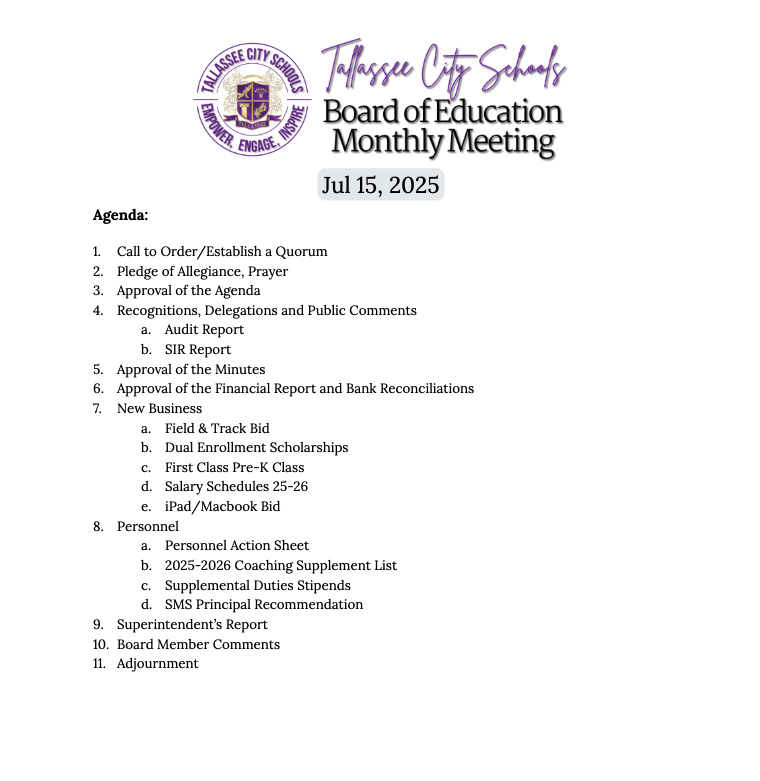 Agenda