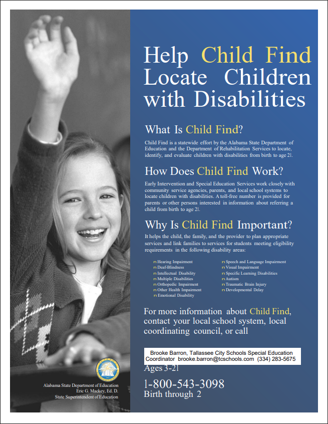 Child Find program to benefit students with disabilities