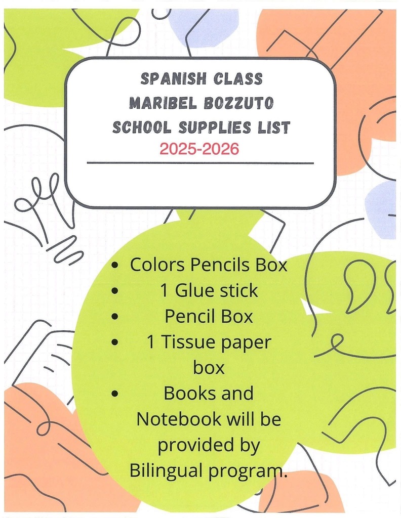 Spanish Supply List