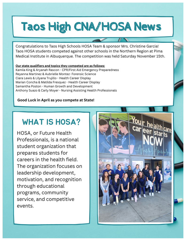 Congratulations HOSA Team! 