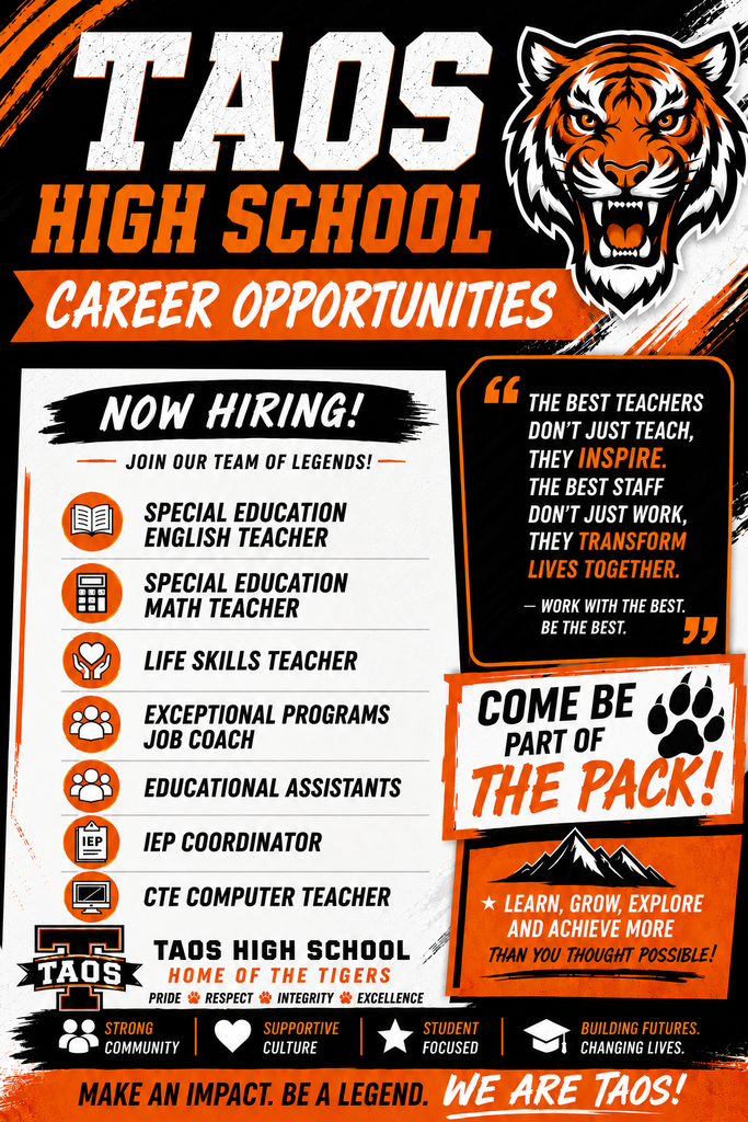 Taos High School Job Opportunities 