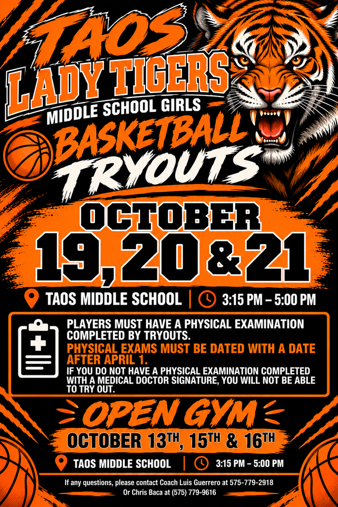 Taos Middle School Girl Basketball Open Gym